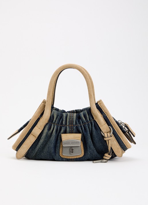Marc Jacobs The Cristina Small Satchel schoudertas van denim met suède details
