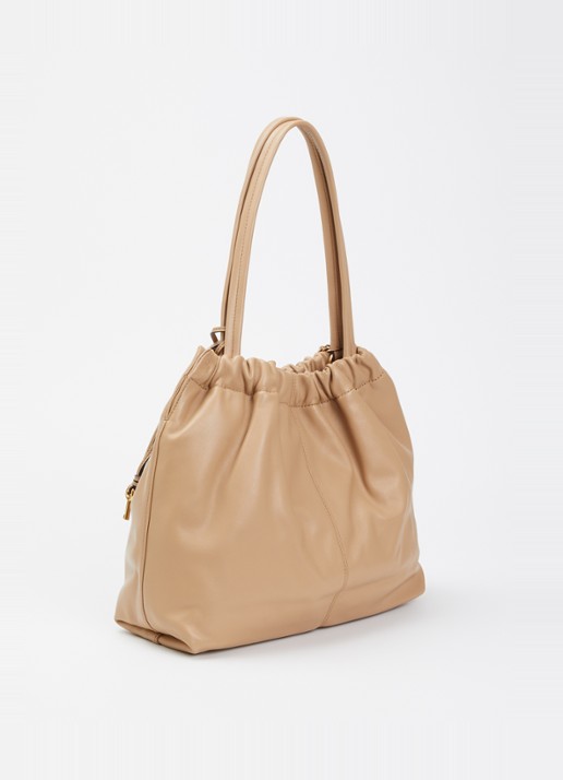 Marc Jacobs The Cristina Tote schoudertas van lamsleer - achterkant camel