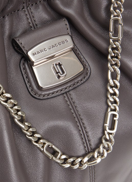 Marc Jacobs The Cristina Tote schoudertas van lamsleer - detail 5 donkergrijs