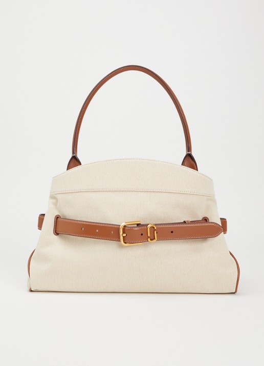 Marc Jacobs The Dakota Satchel schoudertas van canvas met kalfsleren details