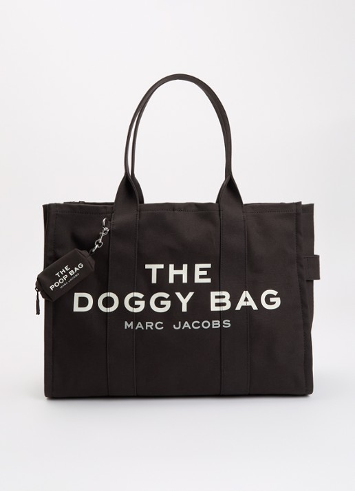 Marc Jacobs The Doggy Bag handtas van canvas met sleuteletui