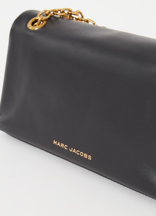 Marc Jacobs The Dual Chain Mini schoudertas van leer met verstelbare schouderriem - detail 4 zwart