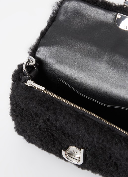 Marc Jacobs The J Marc schoudertas van teddy - detail 5 zwart