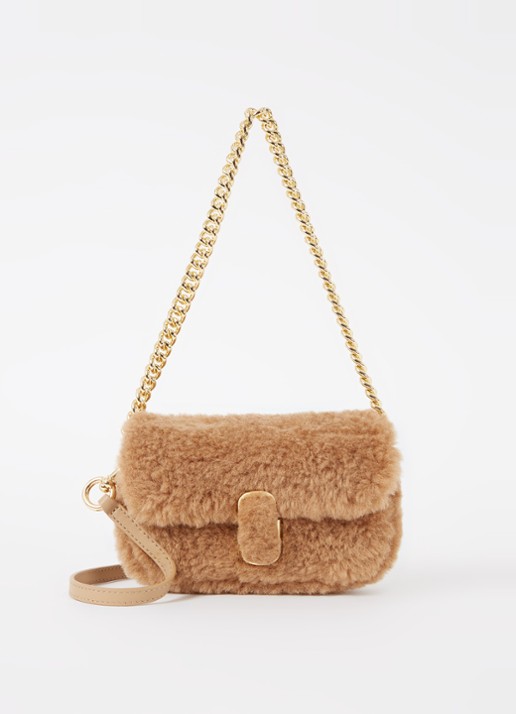 Marc Jacobs The J Marc schoudertas van teddy - voorkant camel