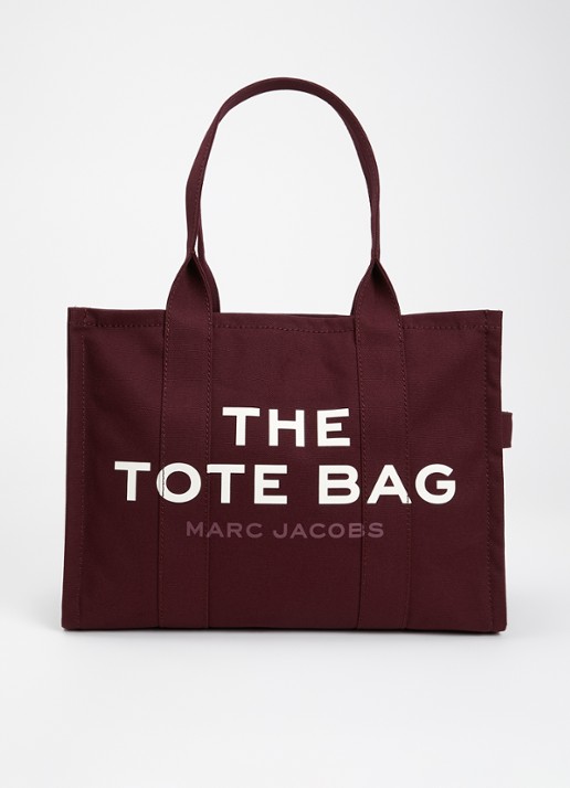Marc Jacobs The Large Tote schoudertas van canvas - voorkant beige