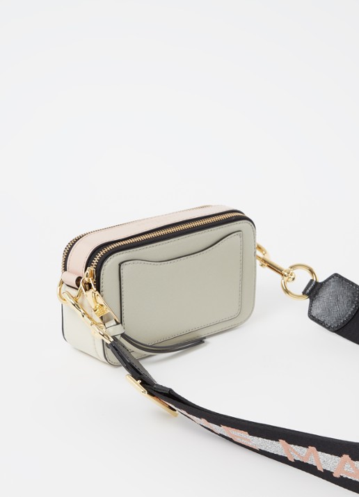 Marc Jacobs The Logo Strap Snapshot cameratas van leer - achterkant 4 ivoor