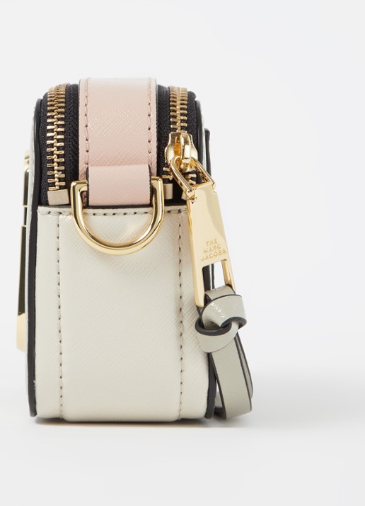 Marc Jacobs The Logo Strap Snapshot cameratas van leer - detail 2 ivoor