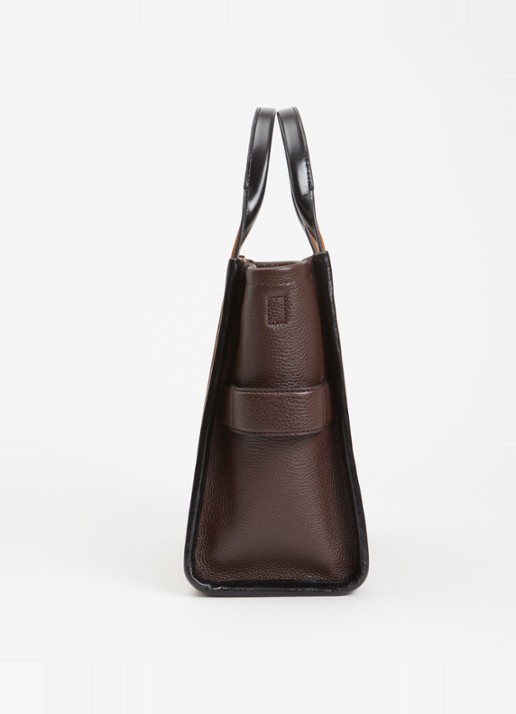 Marc Jacobs The Medium Tote handtas van suède met afneembare schouderriem - detail 3 cognac