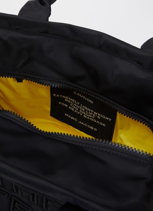 Marc Jacobs The Medium Tote schoudertas met logo - detail zwart