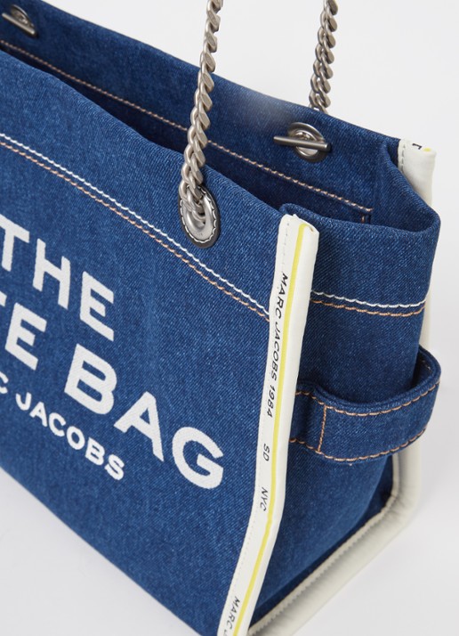 Marc Jacobs The Medium Tote schoudertas van denim - detail 4 jeans