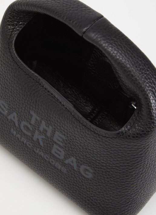 Marc Jacobs The Micro Sack handtas van leer met uitneembaar etui - detail 2 zwart