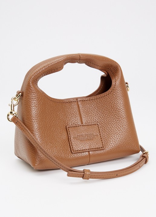Marc Jacobs The Micro Sack handtas van leer met uitneembaar etui - achterkant 4 hazelnootbruin