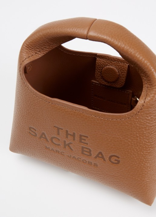 Marc Jacobs The Micro Sack handtas van leer met uitneembaar etui - detail 5 hazelnootbruin