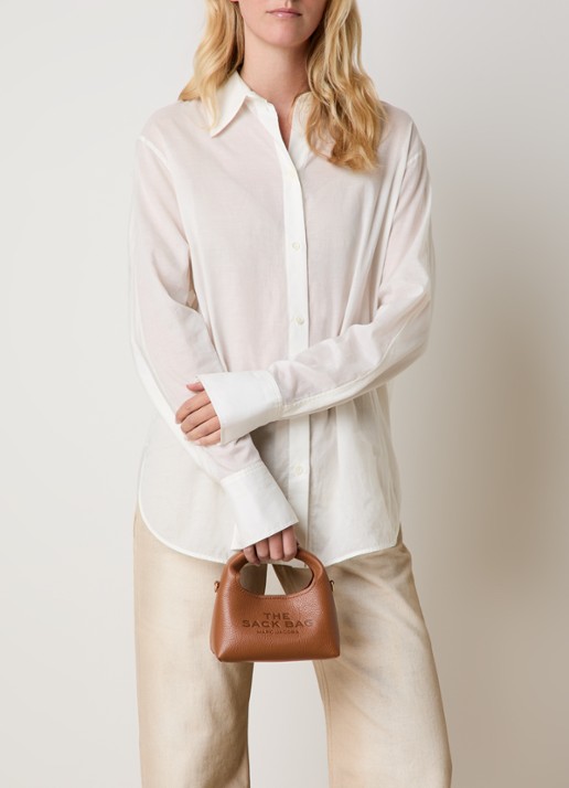 Marc Jacobs The Micro Sack handtas van leer met uitneembaar etui - voorkant 2 hazelnootbruin