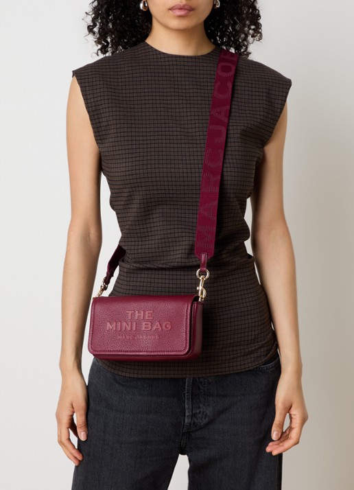 Marc Jacobs The Mini crossbodytas met logo  - voorkant 2 rood