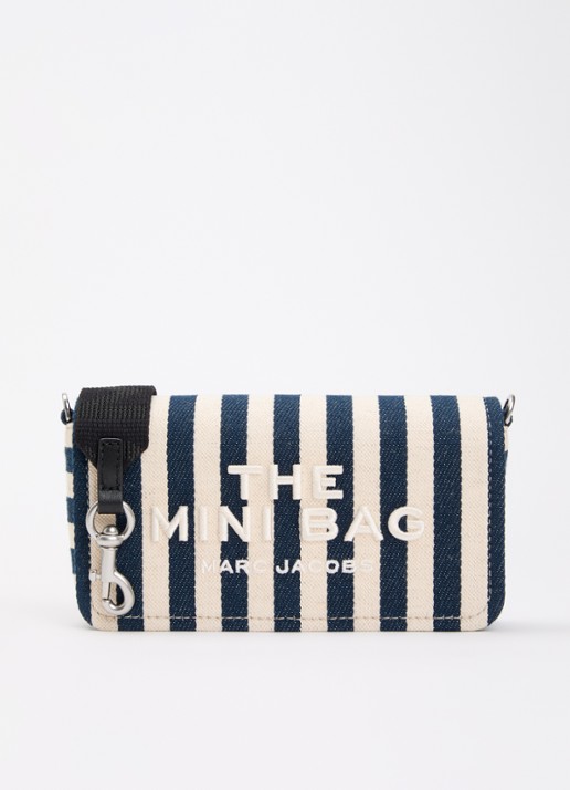 Marc Jacobs The Mini crossbodytas met logo  - voorkant 2 donkerblauw
