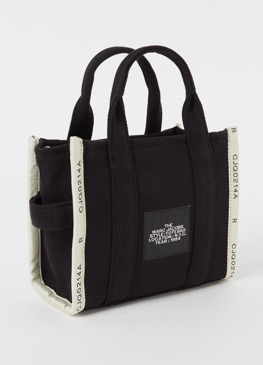 Marc Jacobs The Mini Tote handtas met logo - achterkant zwart