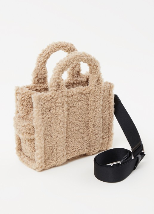 Marc Jacobs The Mini Tote handtas van teddy - achterkant 4 beige