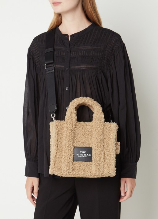 Marc Jacobs The Mini Tote handtas van teddy - voorkant 6 beige