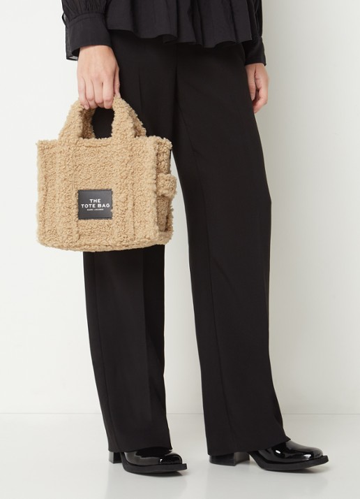 Marc Jacobs The Mini Tote handtas van teddy - voorkant 7 beige
