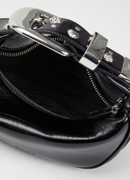 Marc Jacobs The Party handtas van lamsleer met lakfinish en studs - detail 2 zwart