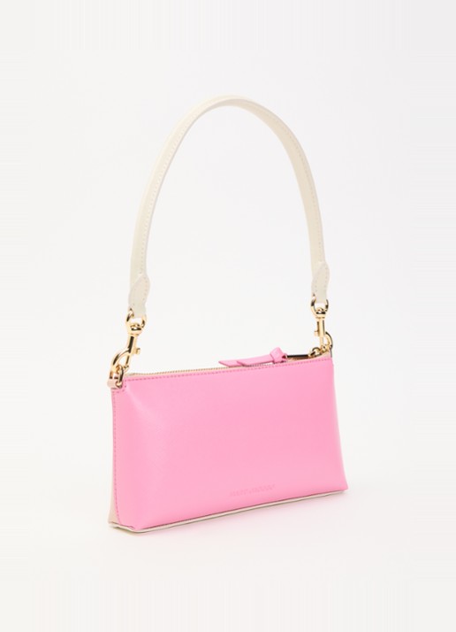 Marc Jacobs The pochette crossbody tas van leer met afneembare schouderriem  - achterkant 6 roze
