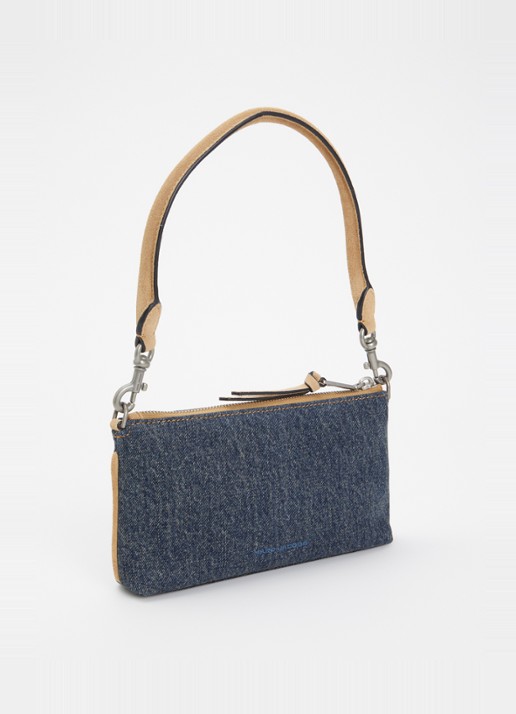 Marc Jacobs The Pochette schoudertas met logo - achterkant 5 indigo