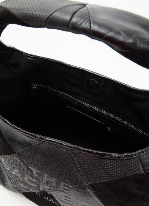 Marc Jacobs The Sack shopper van suède  - detail 3 zwart