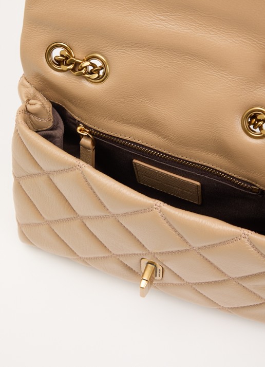 Marc Jacobs The Slim dual schoudertas van leer  - detail 2 camel
