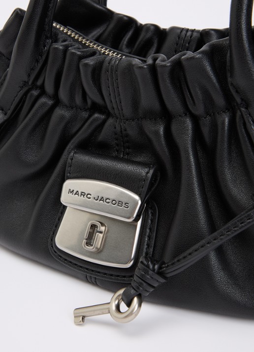 Marc Jacobs The Small Satchel handtas van lamsleer met afneembare schouderriem - detail 3 zwart