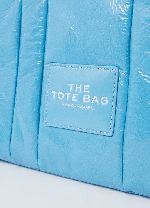 Marc Jacobs The Small Tote handtas met logo - detail 4 blauw