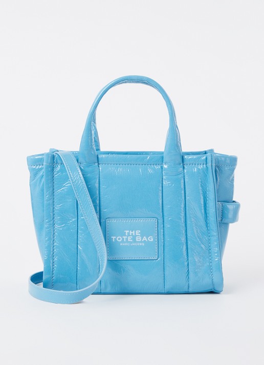 Marc Jacobs The Small Tote handtas met logo - voorkant 5 blauw