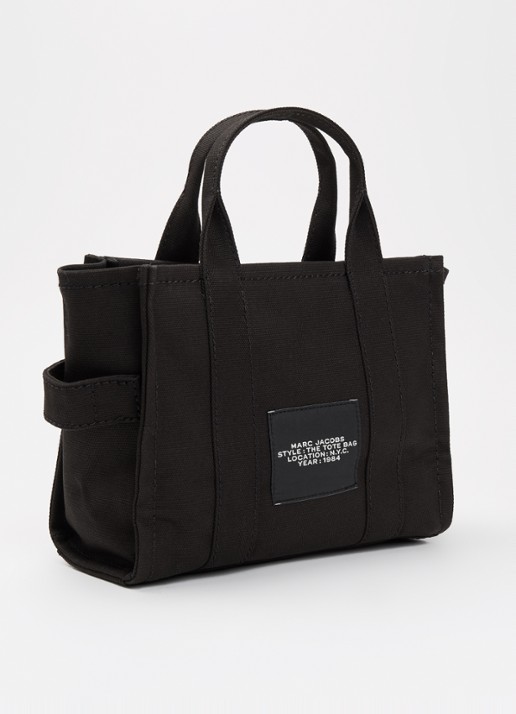 Marc Jacobs The Small Tote handtas van canvas met afneembare schouderriem - achterkant 8 zwart
