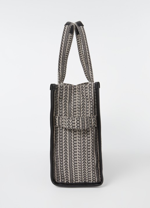 Marc Jacobs The Small Tote shopper van canvas met logoprint - detail 5 zand