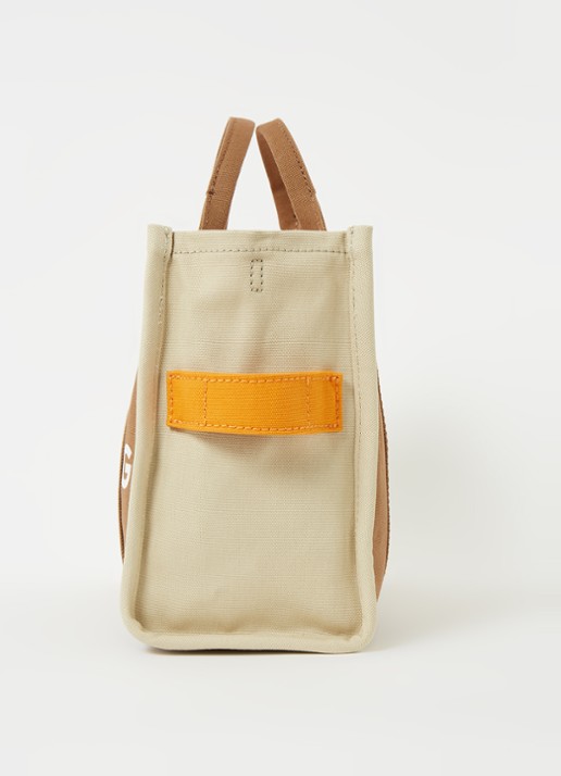 Marc Jacobs The Small Tote shopper van canvas met logoprint - detail 3 cognac