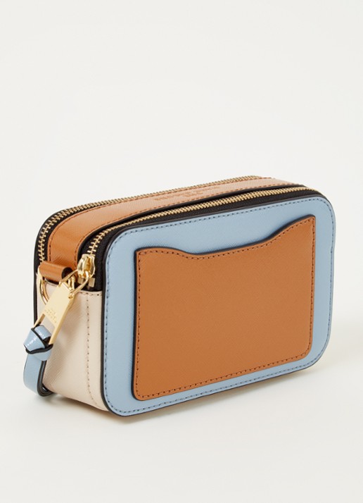 Marc Jacobs The Snapshot crossbodytas van leer - achterkant 4 blauw