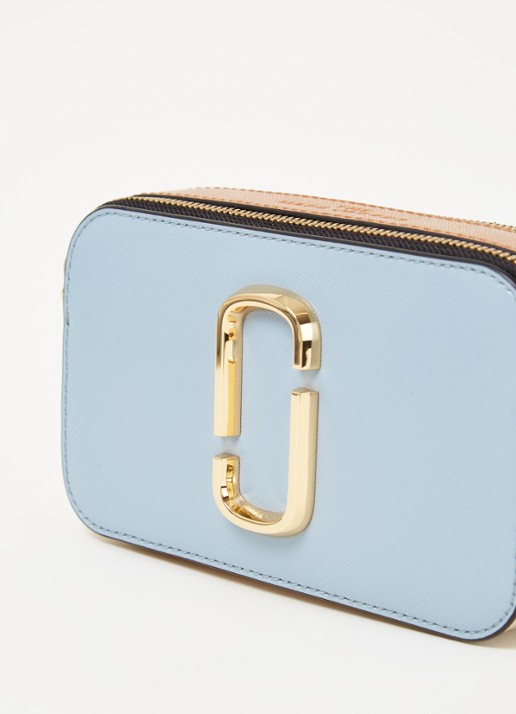 Marc Jacobs The Snapshot crossbodytas van leer - detail 3 blauw