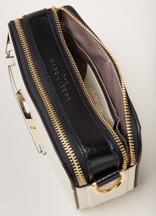 Marc Jacobs The Snapshot crossbodytas van leer - detail 4 ivoor