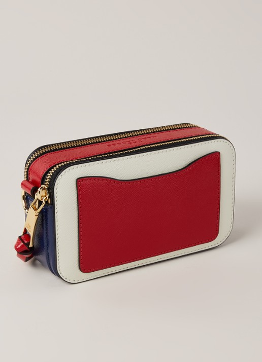 Marc Jacobs The Snapshot crossbodytas van leer - detail lichtgrijs