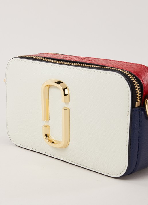 Marc Jacobs The Snapshot crossbodytas van leer - detail 4 lichtgrijs