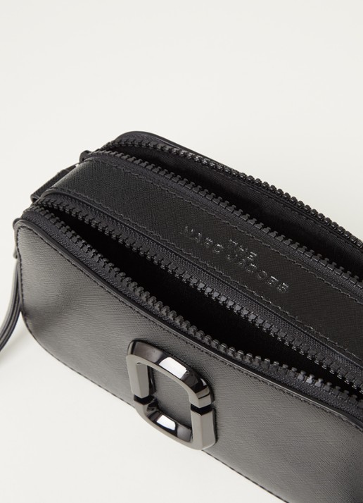 Marc Jacobs The Snapshot DTM crossbodytas van leer - detail 5 zwart