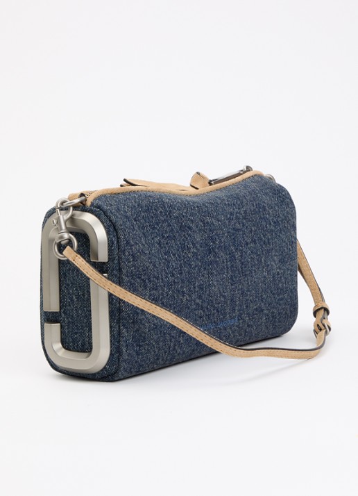 Marc Jacobs The Snapshot schoudertas van leer - achterkant 6 denim