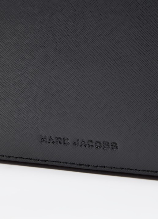 Marc Jacobs The Snapshot Wallet On Chain clutch van lakleer met afneembare schouderriem - detail 4 zwart