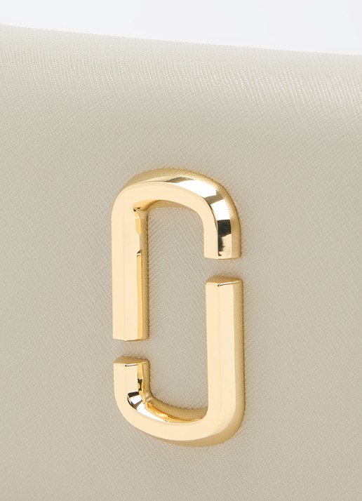 Marc Jacobs The Snapshot Wallet On Chain clutch van leer met afneembare schouderriem - detail 5 beige