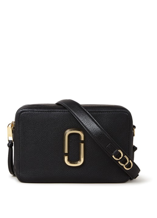 Marc Jacobs The Softshot 27 crossbodytas van leer - voorkant zwart