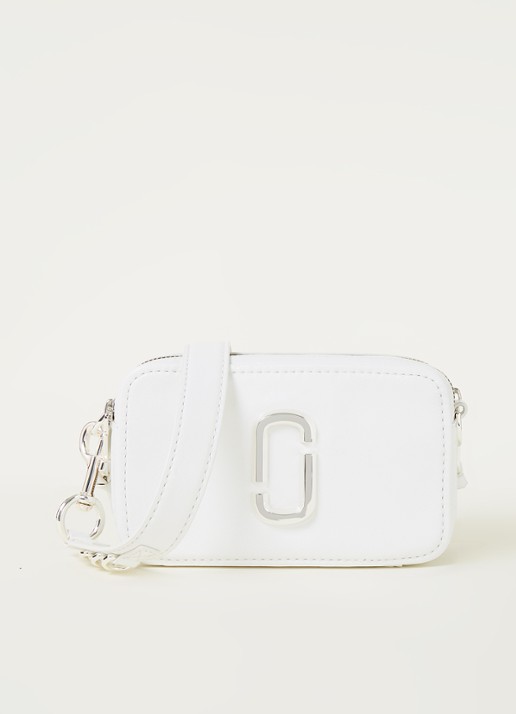 Marc Jacobs The Softshot DTM cameratas van kalfsleer - voorkant 5 wit