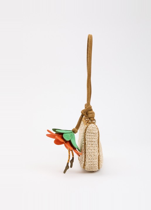 Marc Jacobs The Summer Woven Charm schoudertas met tasbedel - detail 4 metallic
