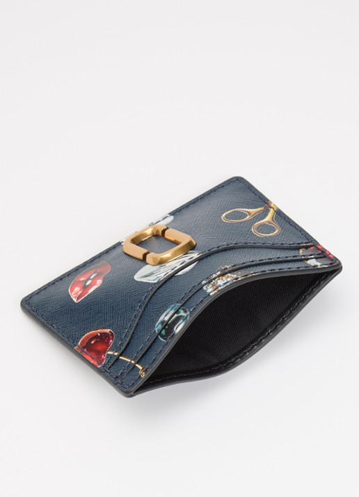 Marc Jacobs The Trinket Utility Snapshot pasjeshouder - voorkant 2 donkerblauw