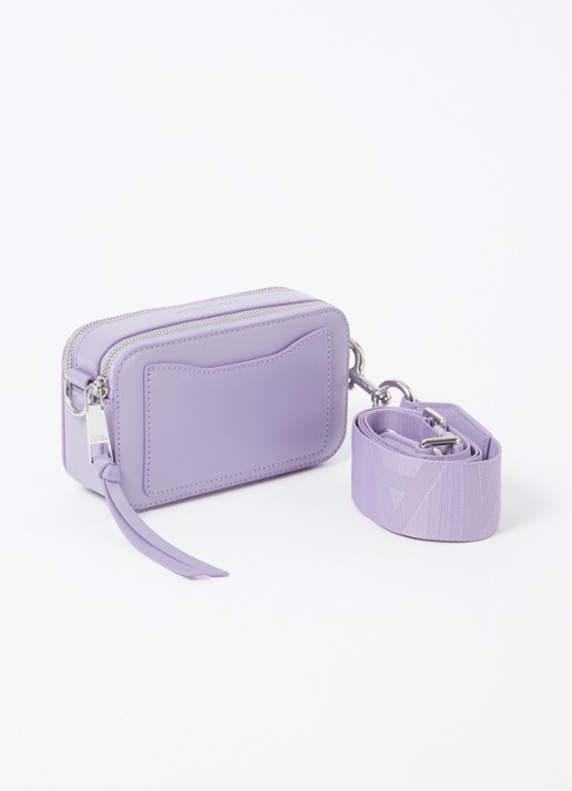 Marc Jacobs The Utility Snapshot crossbodytas van leer met logo - achterkant 6 lila