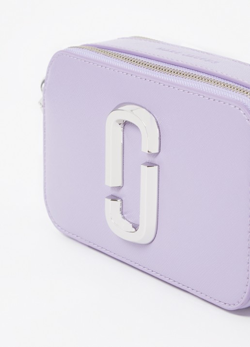 Marc Jacobs The Utility Snapshot crossbodytas van leer met logo - detail 5 lila